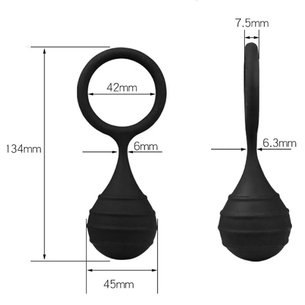 RABBITOW Male Physical Penis Weights Silicone Ball Stretching Extender  Exercise Gravity Ring T191115 From Lizhang01, $18.7